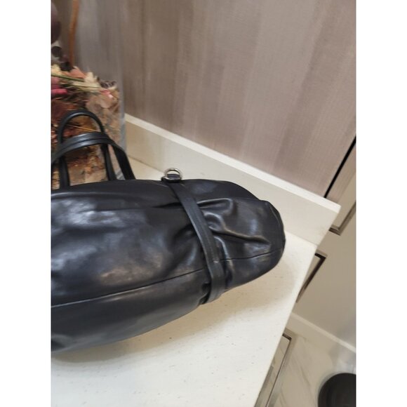 PRADA Milano Italy Black Tessuto-Vitelli Push-lock Easy Shoulder Bag Vintage - Picture 7 of 13